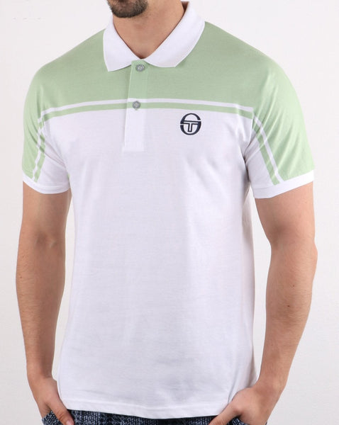 Sergio Tacchini New Young Line Polo Shirt White/ Pale Green