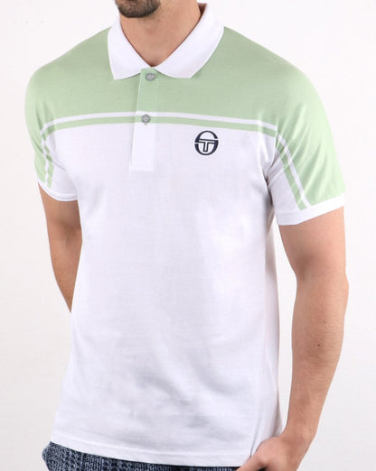 Sergio Tacchini New Young Line Polo Shirt White/ Pale Green