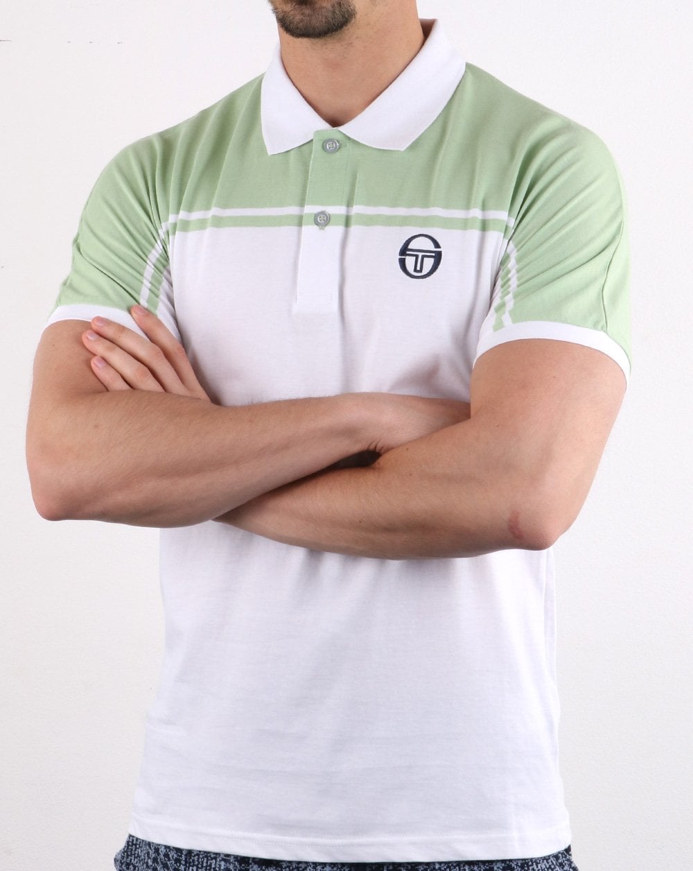 Sergio Tacchini New Young Line Polo Shirt White/ Pale Green