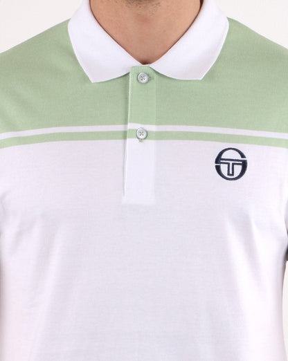 Sergio Tacchini New Young Line Polo Shirt White/ Pale Green