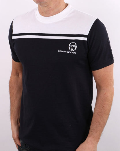Sergio Tacchini New Young Line T Shirt Navy/White