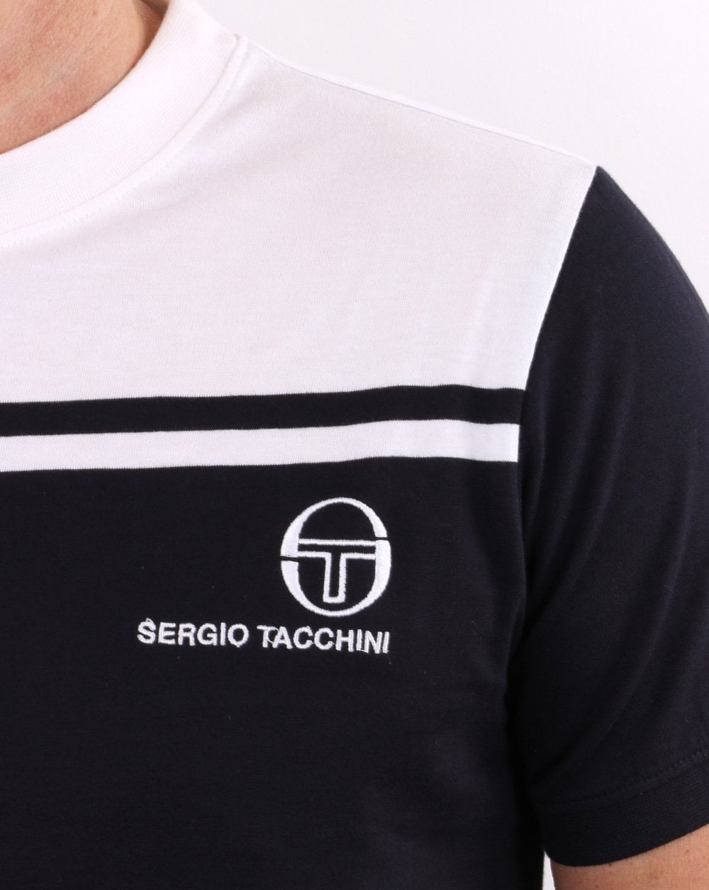 Sergio Tacchini New Young Line T Shirt Navy/White