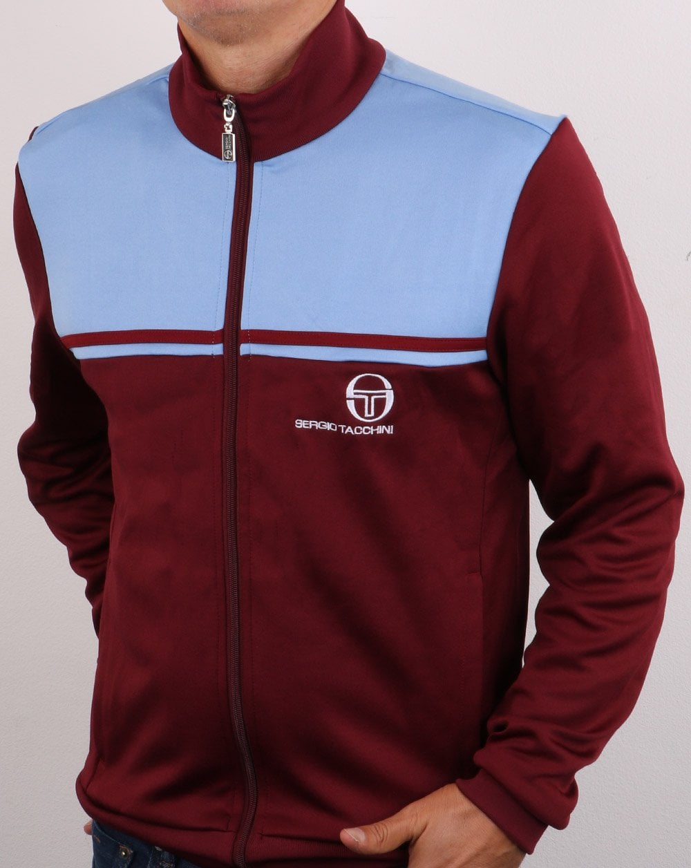 Sergio Tacchini New Young Line Track Top Claret/sky Blue