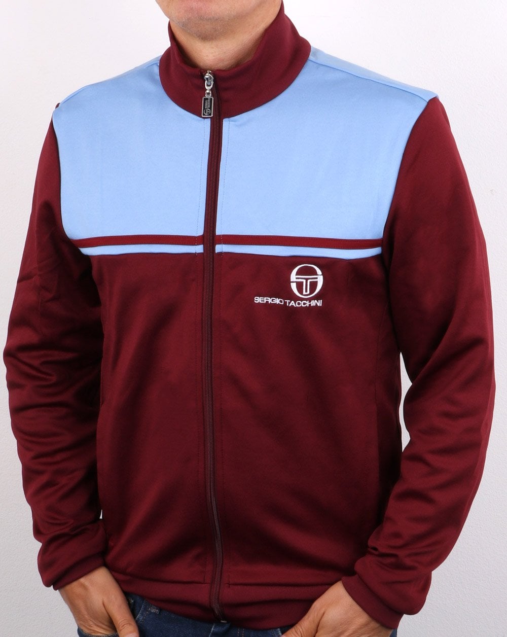 Sergio Tacchini New Young Line Track Top Claret/sky Blue