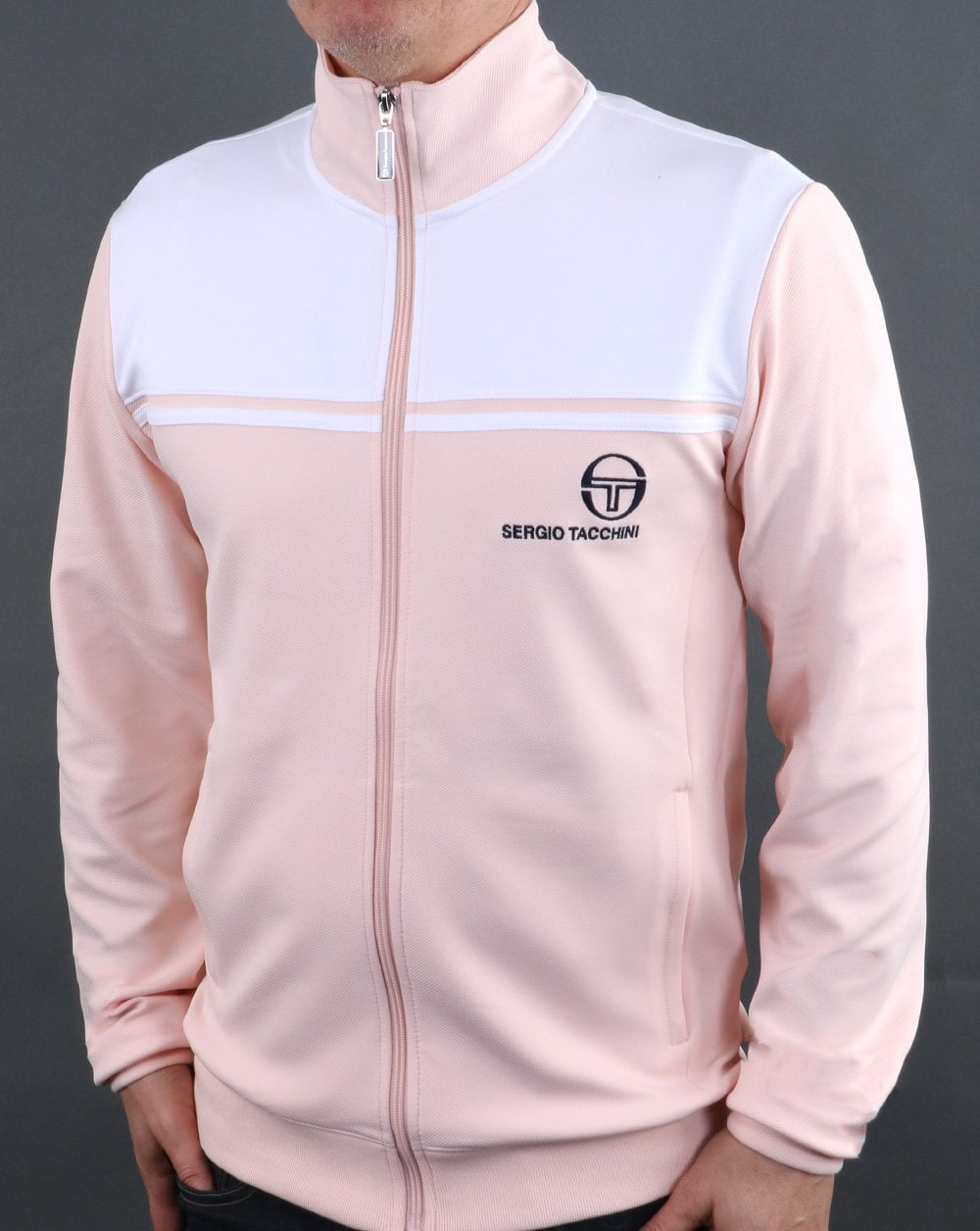Sergio Tacchini New Young Line Track Top Pink/White