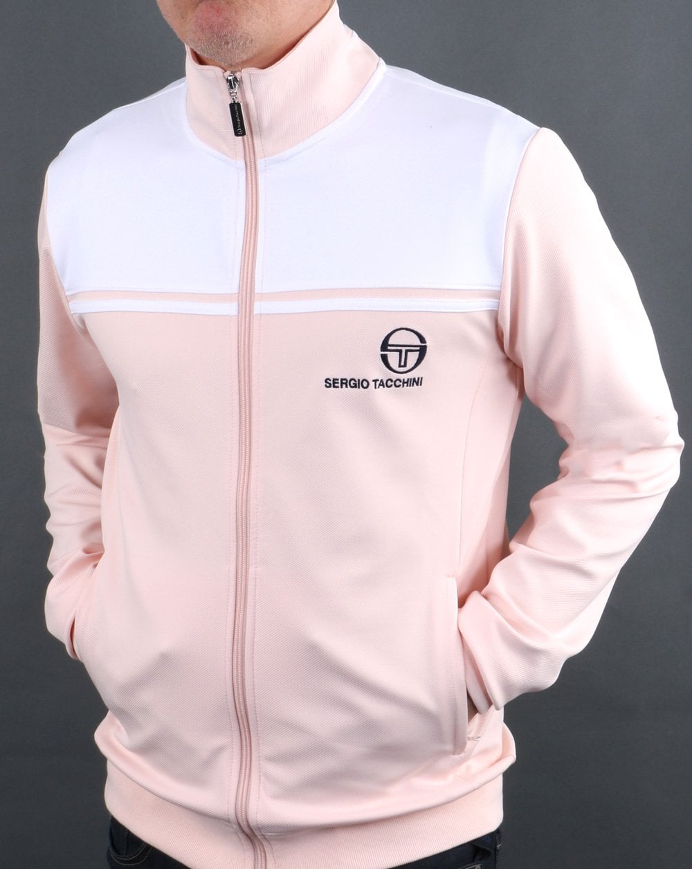 Sergio Tacchini New Young Line Track Top Pink/White