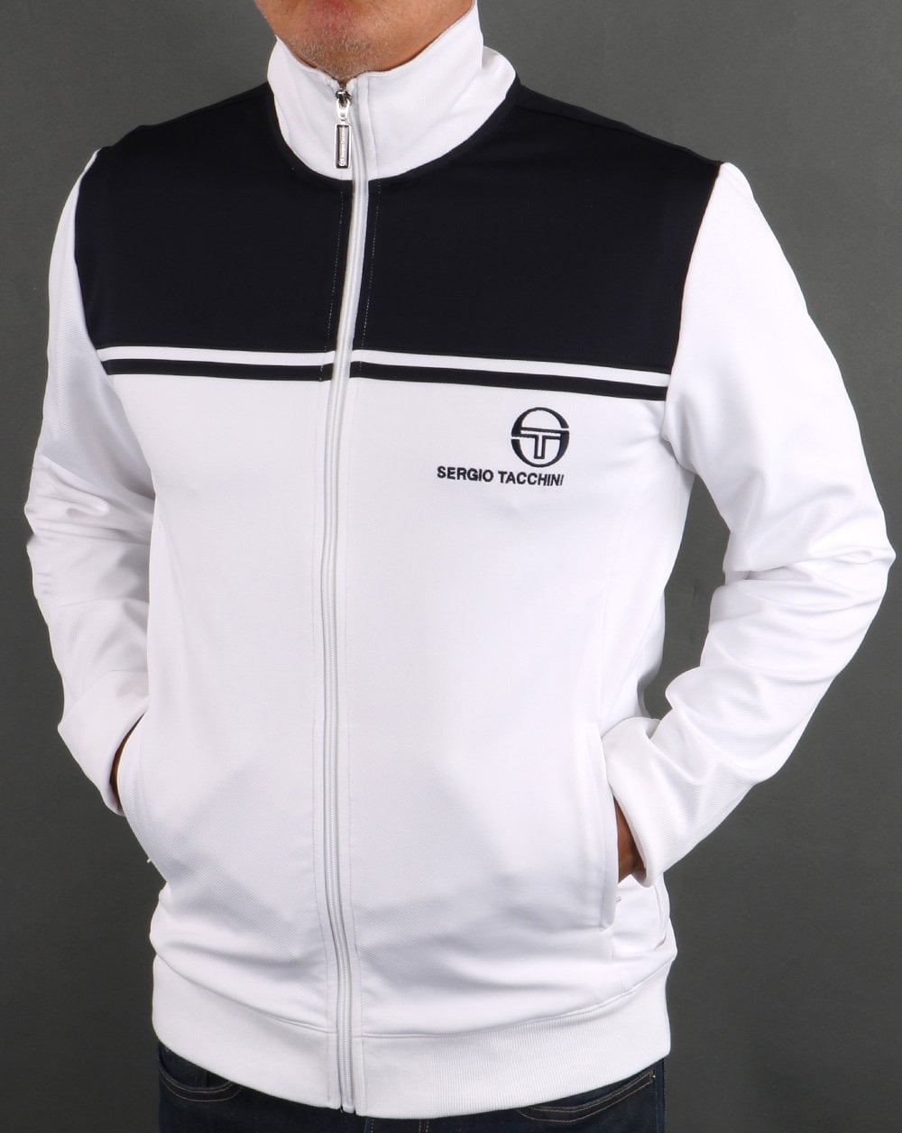 Sergio Tacchini New Young Line Track Top White Navy
