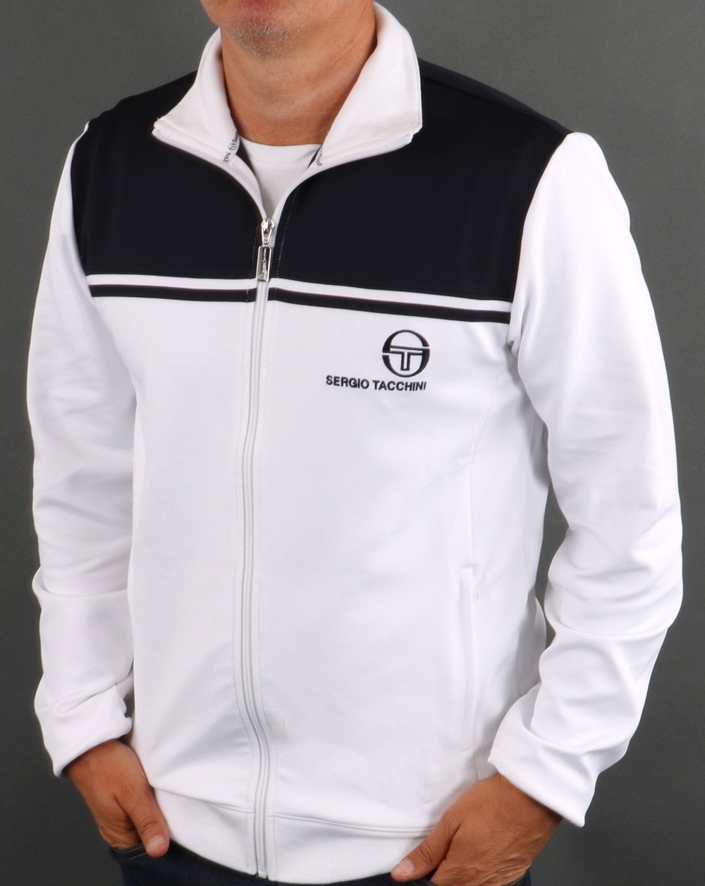 Sergio Tacchini New Young Line Track Top White Navy