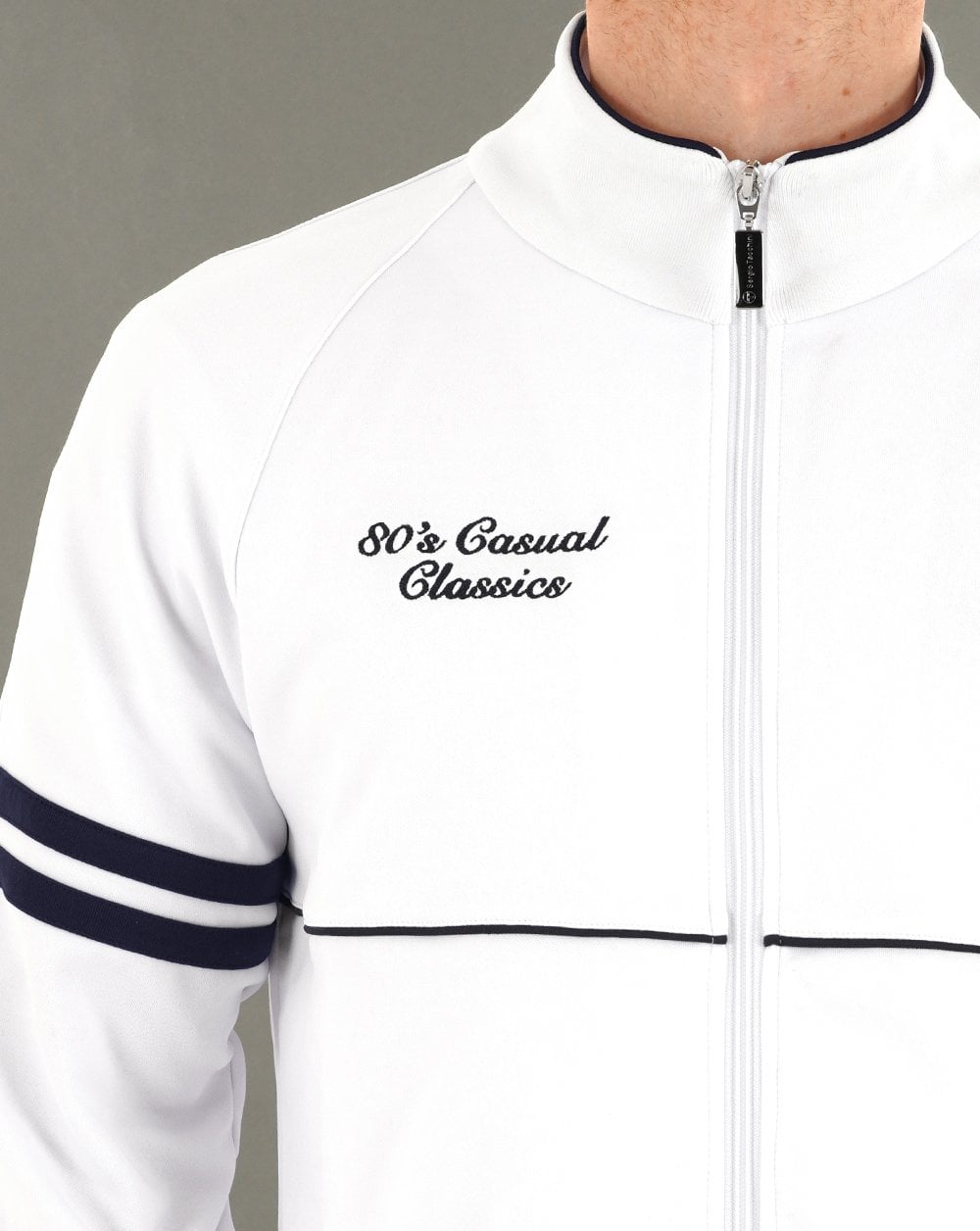 Sergio Tacchini Orion 80sCC Track Top White Navy