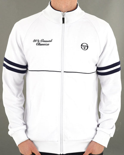 Sergio Tacchini Orion 80sCC Track Top White Navy
