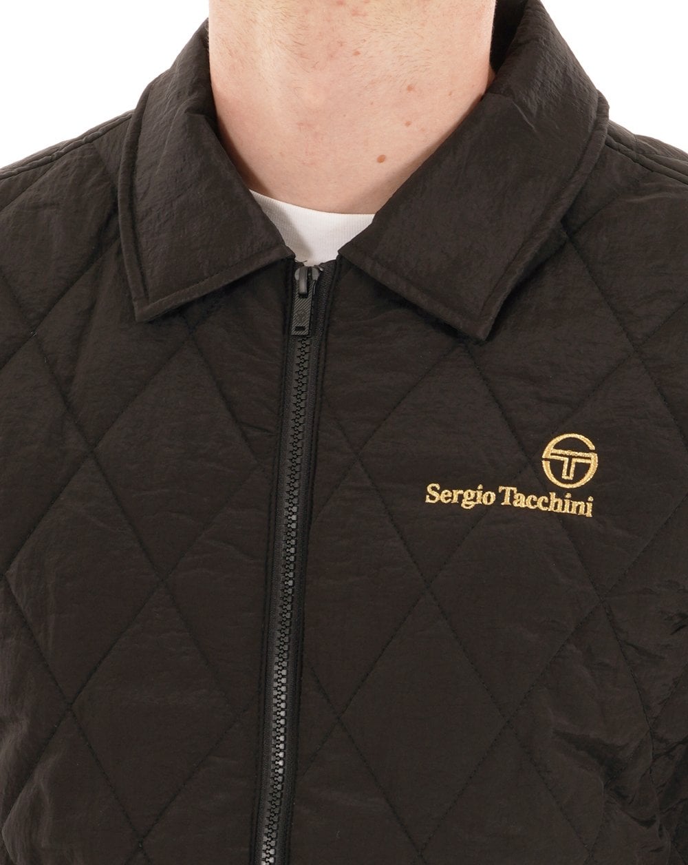 Sergio Tacchini Piola Quilted Shacket Black
