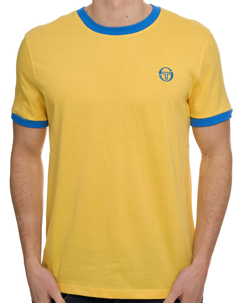 Sergio Tacchini Pro Ringer T Shirt Yellow/Blue