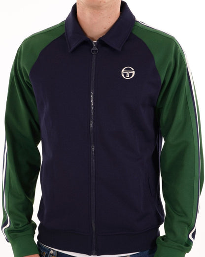Sergio Tacchini Renshaw 70s Track Top Navy Green