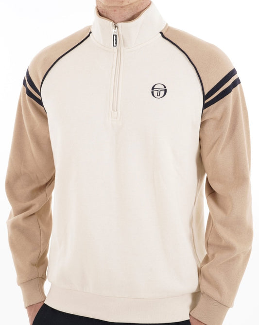 Sergio Tacchini Sergio Tacchini Retro Qtr Zip Stone Gardenia