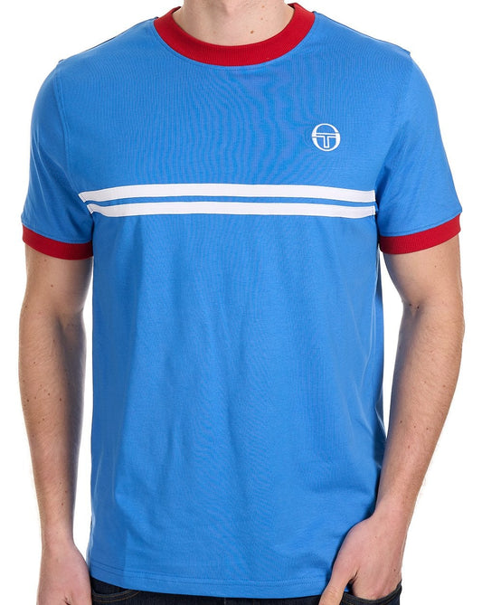 Sergio Tacchini Supermac T Shirt Blue / Red