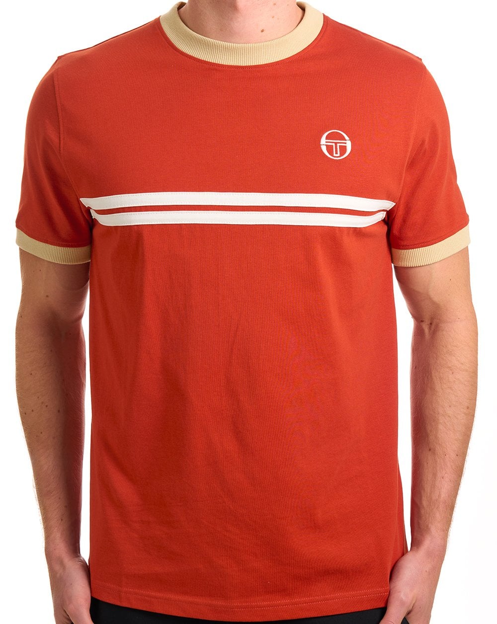 Sergio Tacchini Supermac T Shirt Burnt Orange / Sand