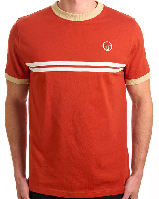 Sergio Tacchini Supermac T Shirt Burnt Orange / Sand