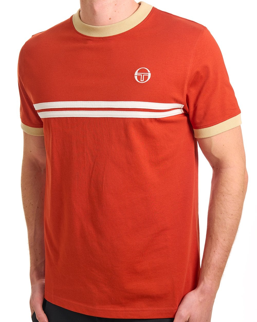 Sergio Tacchini Supermac T Shirt Burnt Orange / Sand