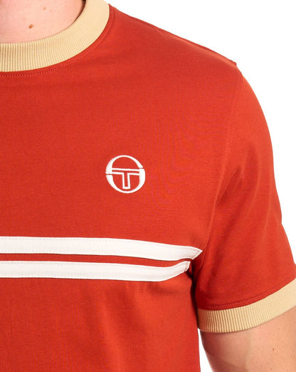 Sergio Tacchini Supermac T Shirt Burnt Orange / Sand