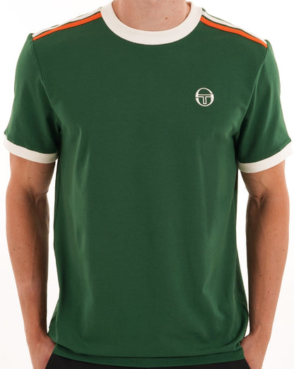 Sergio Tacchini Triste T Shirt Green/Gardenia