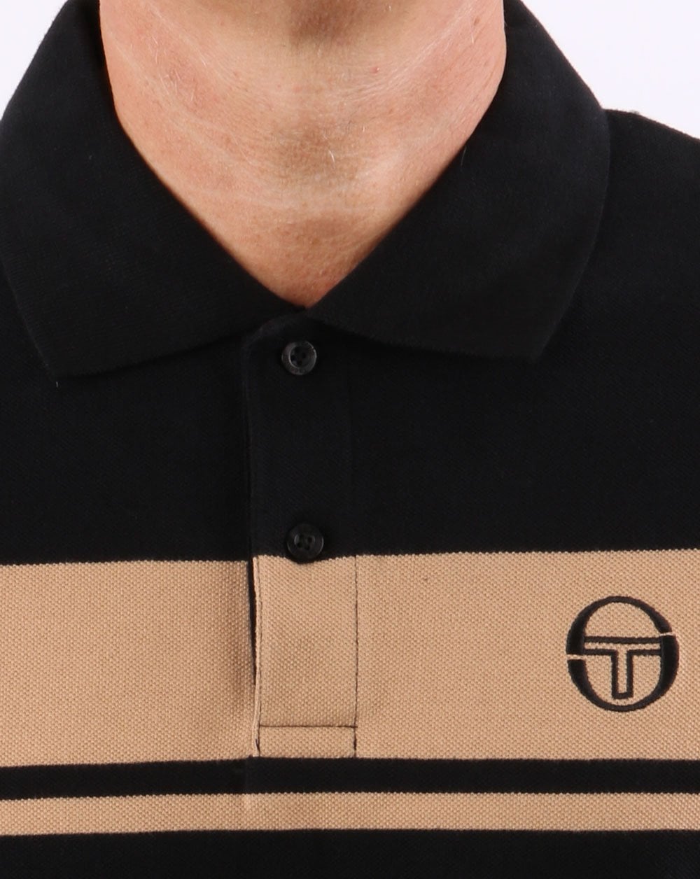 Sergio Tacchini Young Line Polo Shirt Black/Tan
