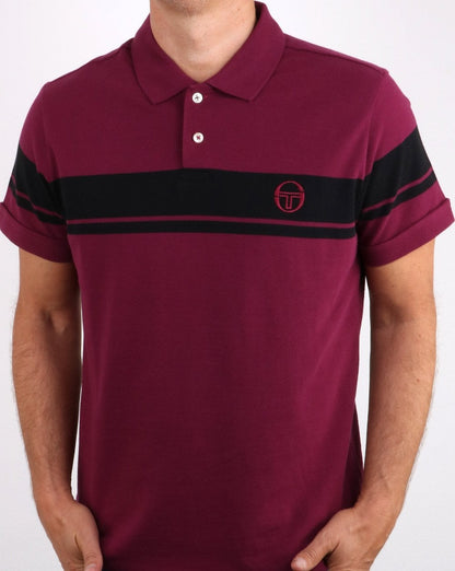 Sergio Tacchini Young Line Polo Shirt Dark Purple/Black