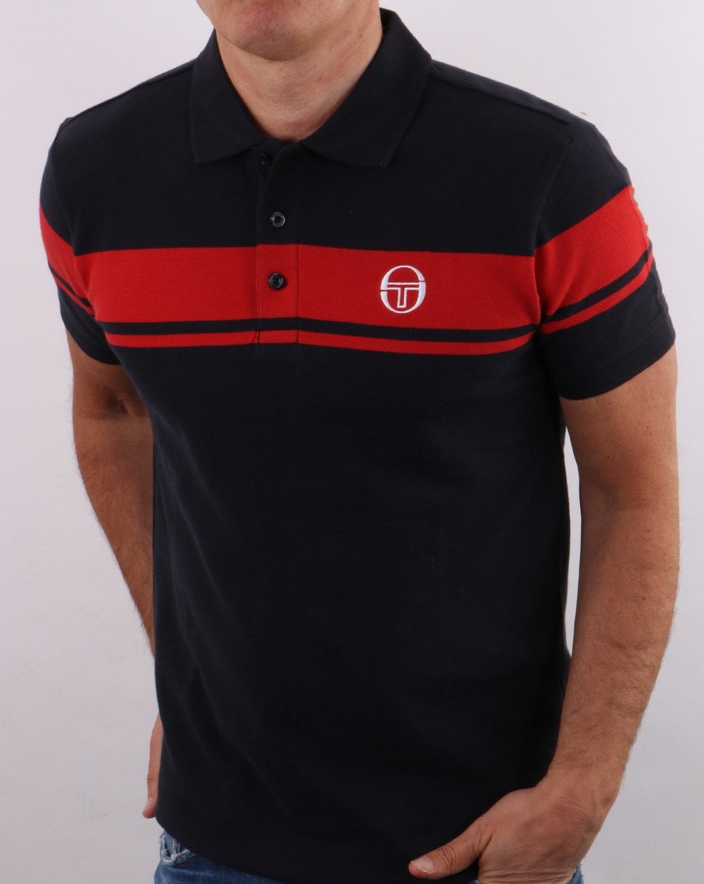 Sergio Tacchini Young Line Polo Shirt Navy/Red