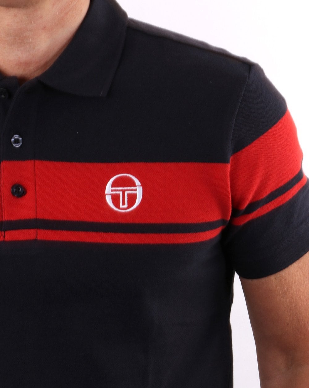 Sergio Tacchini Young Line Polo Shirt Navy/Red