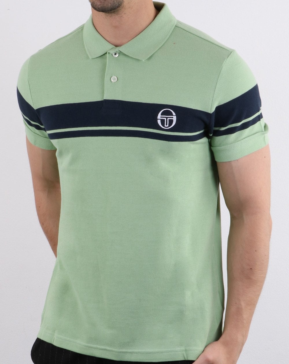 Sergio Tacchini Young Line Polo Shirt Quiet Green/navy