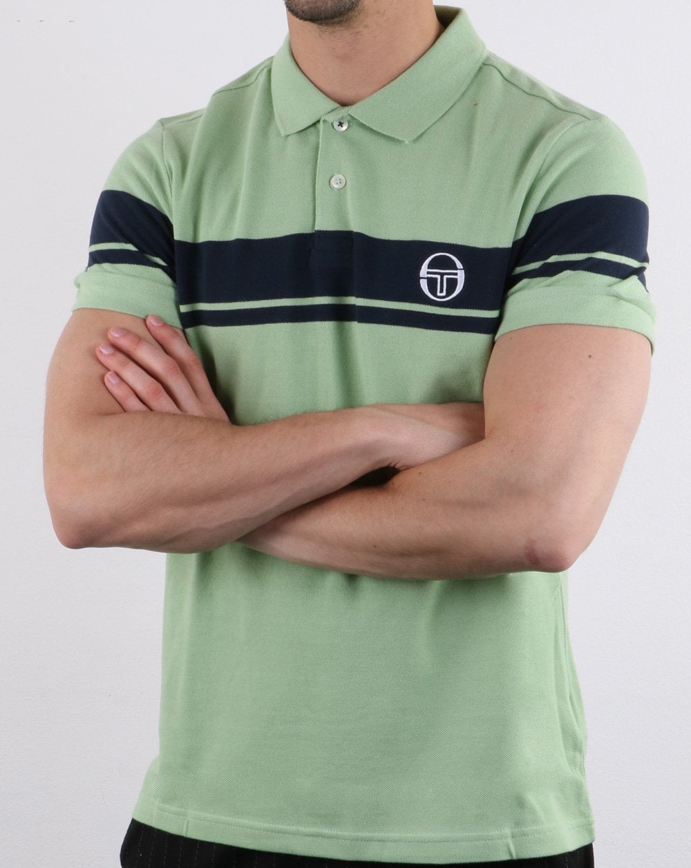 Sergio Tacchini Young Line Polo Shirt Quiet Green/navy