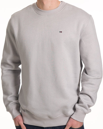 Tommy Jeans Flag Crew Sweatshirt Light Grey