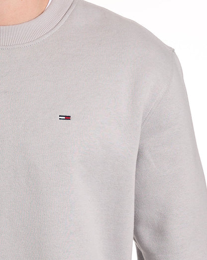 Tommy Jeans Flag Crew Sweatshirt Light Grey
