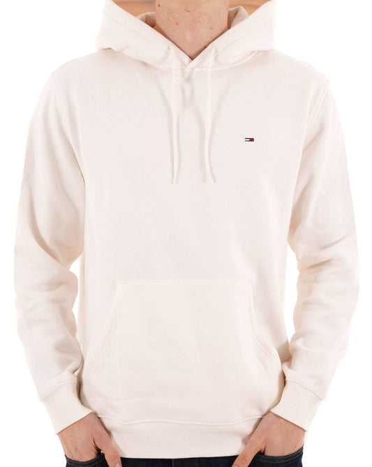Tommy Hilfiger Tommy Jeans Flag Patch Hoodie Ancient White