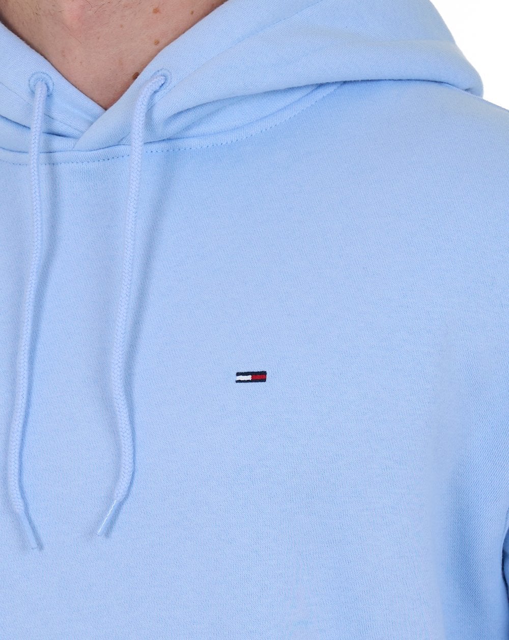 Tommy Jeans Flag Patch Hoodie Light Blue