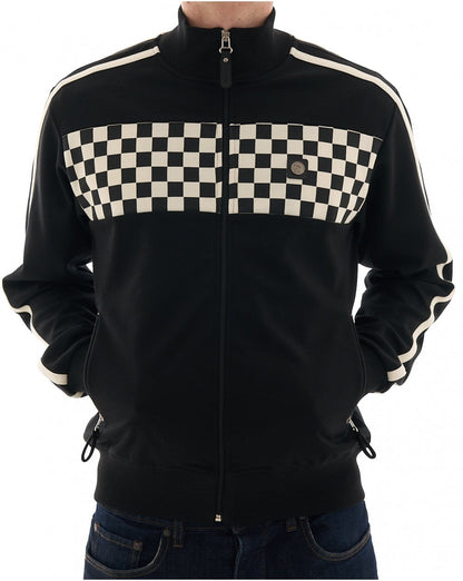 Trojan Chequerboard Track Top Black